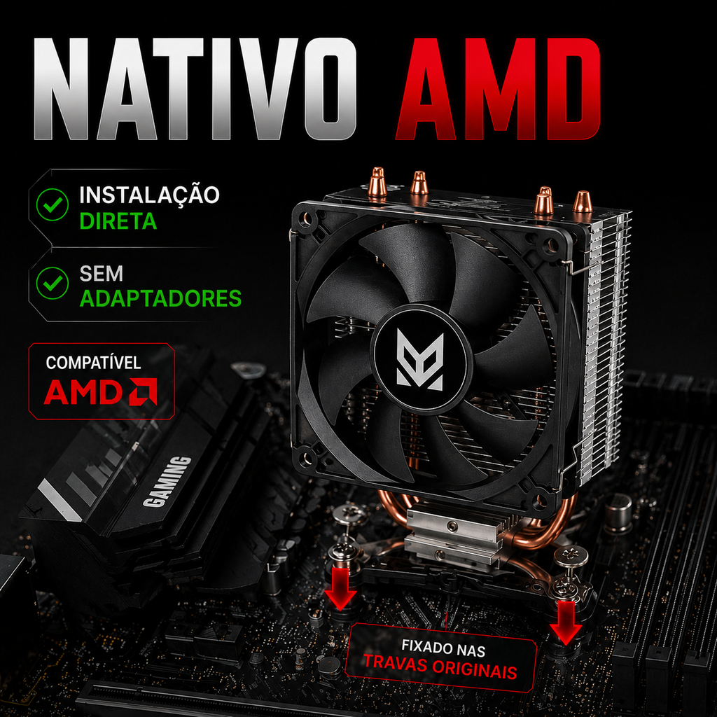 Cooler Gamer Maxcool MX-9201S 92mm | Compatível Intel e AMD | Até 115W TDP