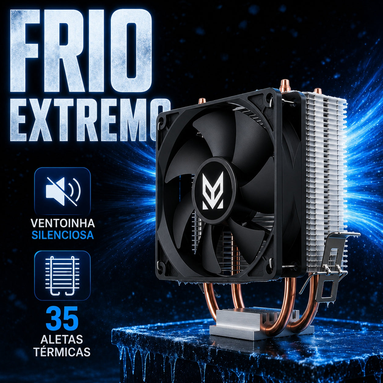Cooler Gamer Maxcool MX-9201S LED 92mm | Compatível Intel e AMD | Até 115W TDP