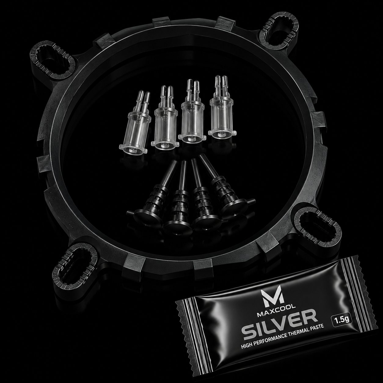 Suporte para Cooler Intel LGA 1700 1200 1151 1155 1150 1156 775 1366 com Pinos e Pasta Térmica